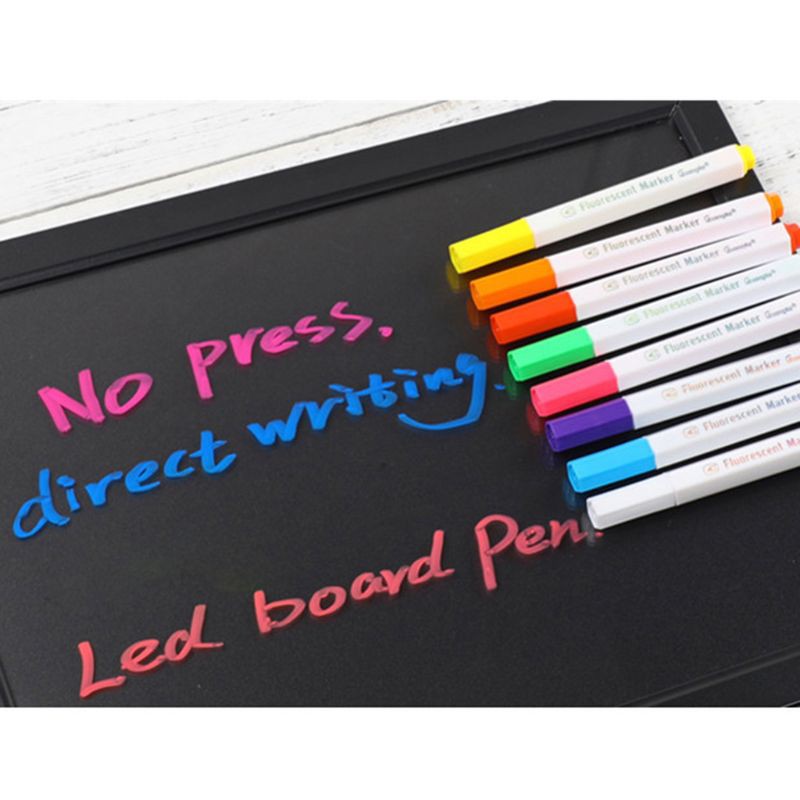 CHU Fluorescent Liquid Chalk Marker Pens Erasable Highlighters LED Writing