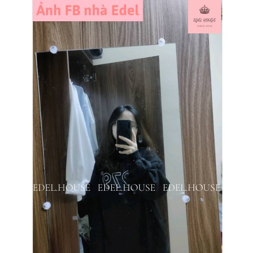 Áo khoác sweater nỉ nam nữ cổ lọ EDEL HOUSE 1979 1976 trắng đen basic form rộng unisex E487 | BigBuy360 - bigbuy360.vn