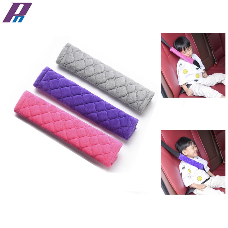 Set 2 Miếng Đệm Vai Tựa Đầu Bọc Dây Đai An Toàn Ô Tô Cho Trẻ Nhỏ Người Lớn 216