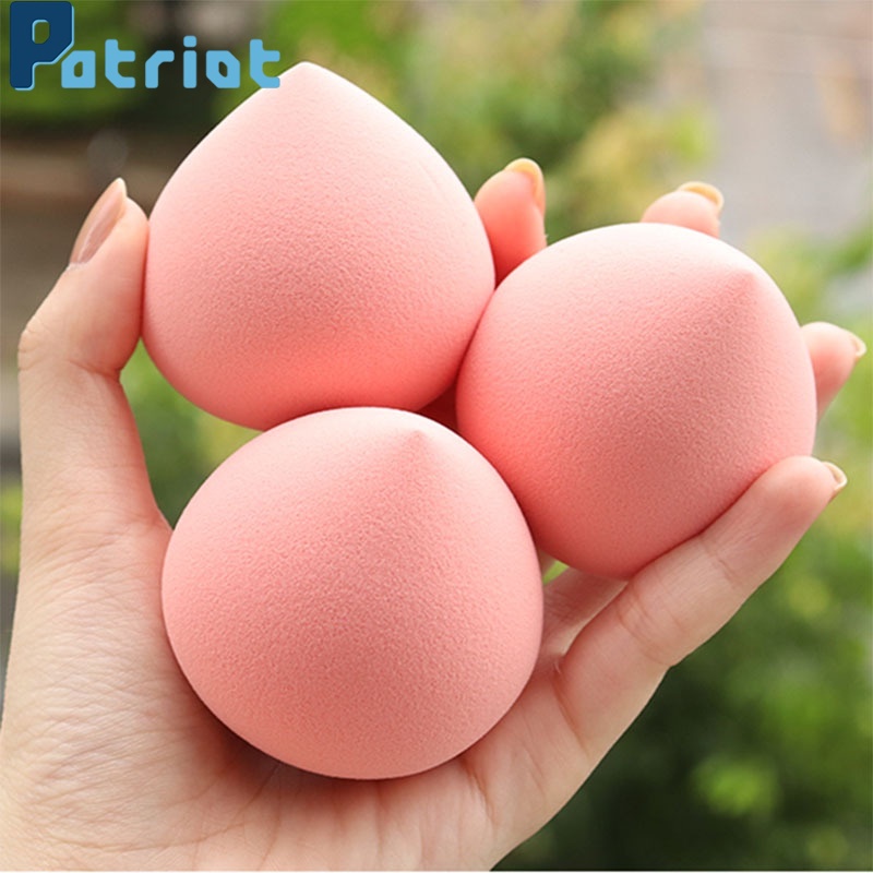 [Hàng mới về] Mút trứng trang điểm thiết kế trái đào màu hồng