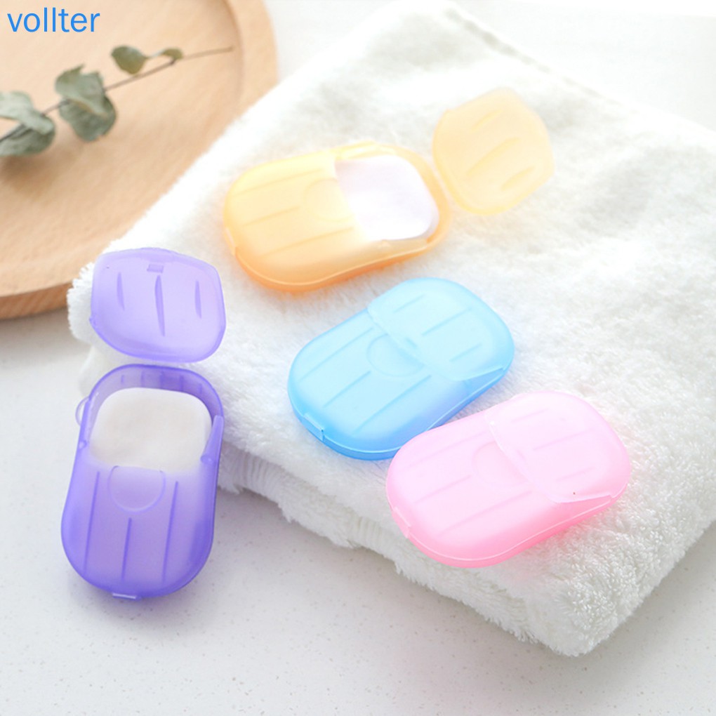 Hộp 20 xà phòng giấy sử dụng một lần tiện dụng du lịch