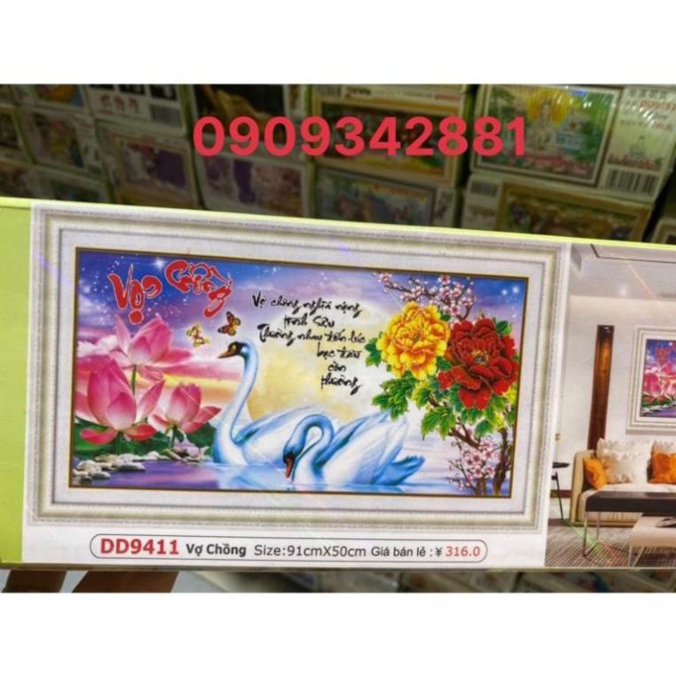 Tranh đính đá Vợ chồng mẫu mới. dream valley 91x50cm -D9411  ( chưa đính) | BigBuy360 - bigbuy360.vn