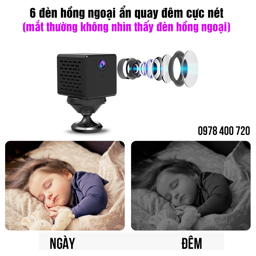 Vstarcam CB71 Camera Mini IP WiFi Full HD 1080P, Báo động chống trộm - Hàng Chính Hãng Bảo Hành 12 Tháng