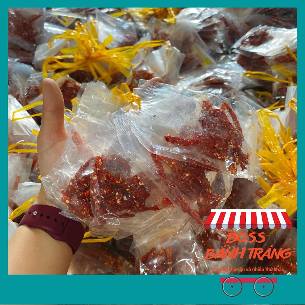 Mực tẩm gia vị cay ngọt mực rim xé sợi ăn vặt hương vị tuổi thơ- 0011