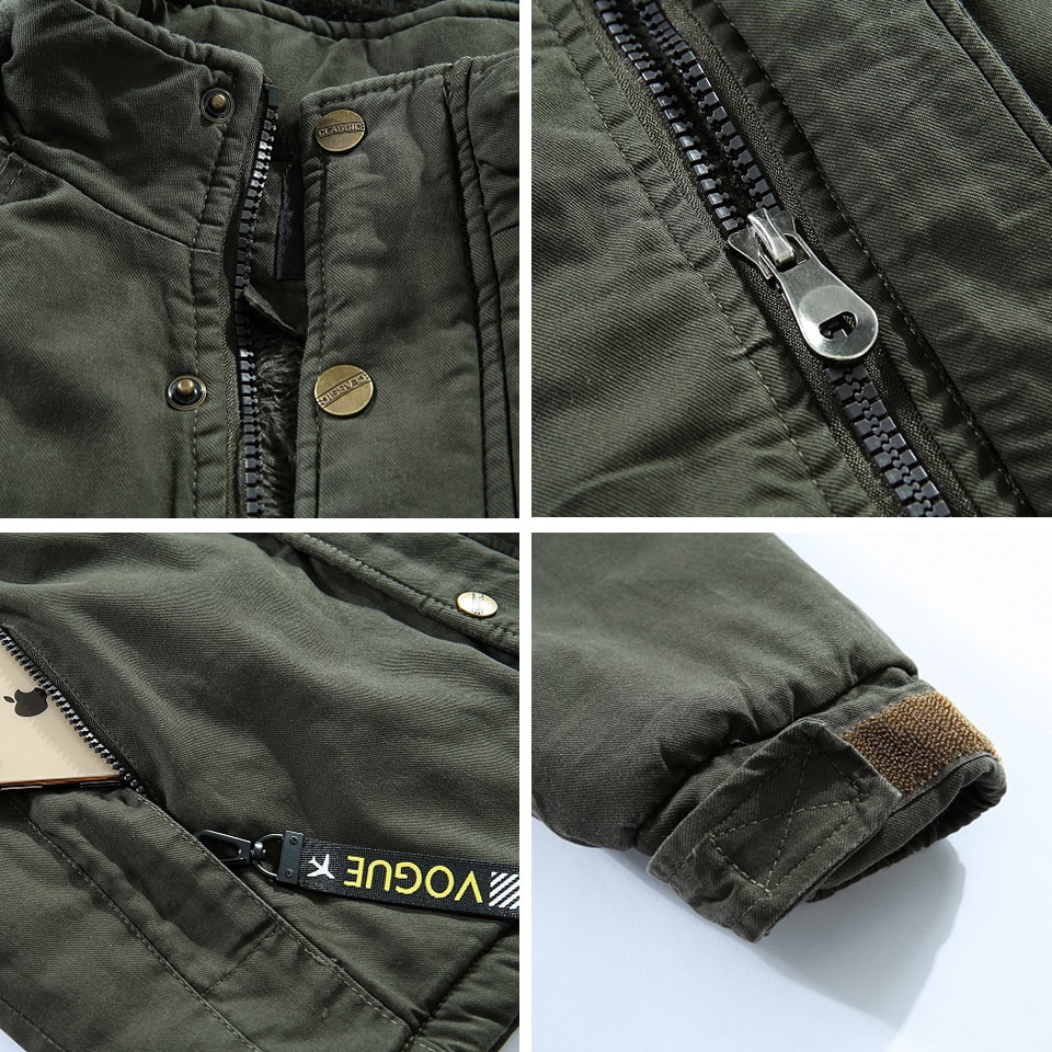 Áo Khoác Parka 100% Cotton Dày Chống Gió Có Mũ Trùm Thời Trang Mùa Đông Mới Năm 2021