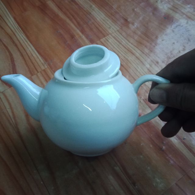 [Gốm sứ] Bình trà bầu nhỏ sứ trắng cao cấp