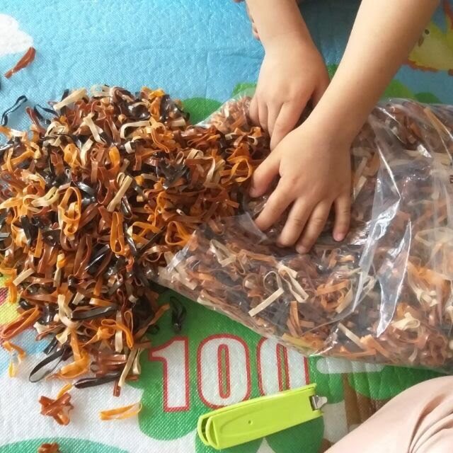 0,5kg chun buộc tóc nâu đen