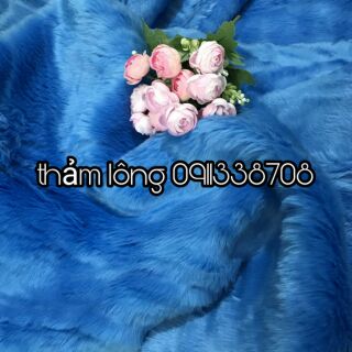 Thảm lông xanh dương