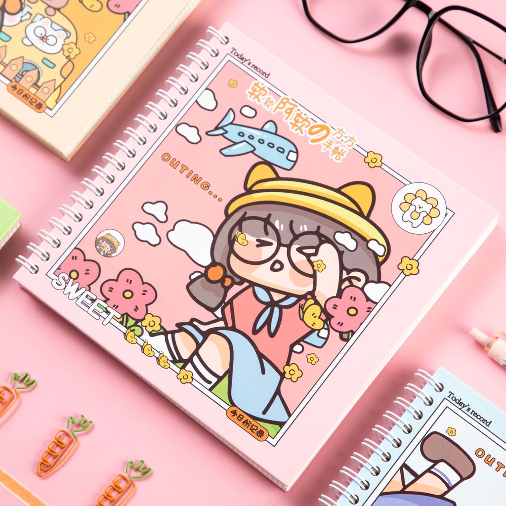 Sổ tay ô li - chuyên dùng trang trí bullet journal - Ammy và Tiểu Thố - 170mm x170mm