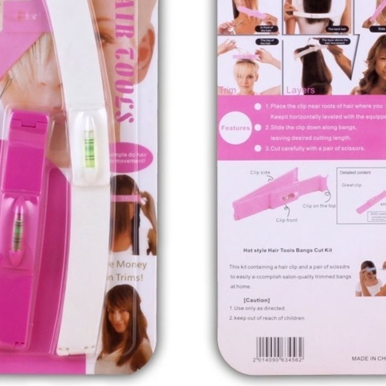 Sét 2 Kẹp hỗ trợ cắt tóc mái tại nhà đa năng thông minh tiện lợi giá rẻ, Cặp tóc mái Hàn Quốc