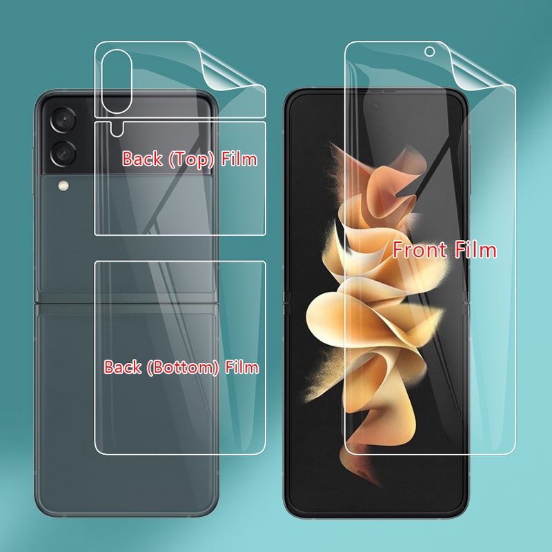 Set miếng dán TPU bảo vệ màn hình/ mặt sau điện thoại cho Samsung Galaxy Z Flip3 ZFlip3 ZFlip 3 5G 6.7"