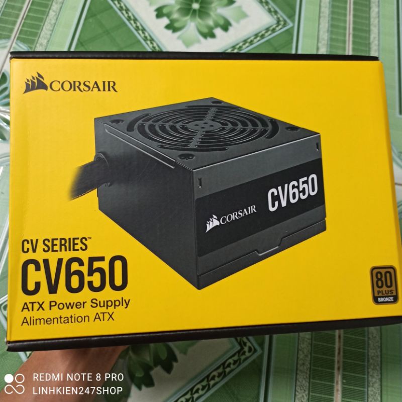 Nguồn máy tính 650w Corsair CV650 80 Plus Bronze hàng like new