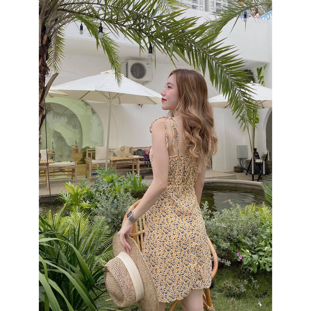 Mila Dress - Đầm 2 dây hoa