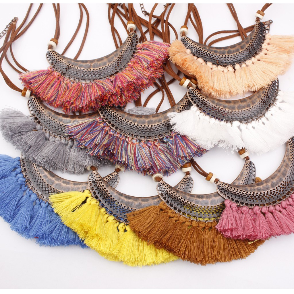 Dây chuyền du mục vòng đeo cổ boho - Mã TR002