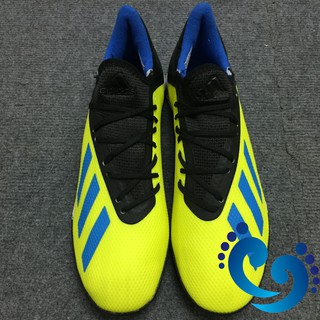 Giày đá bóng X18 vàng xanh  TF nhân tạo (combo giày +túi)