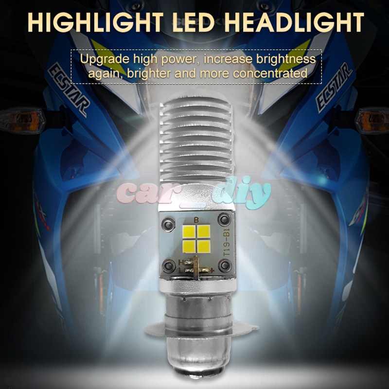 Đèn Pha LED T19 AC / DC 80v H4 HS1 BA15D P15D-25-1 8LEDs 1000lm 6000K 8W 1PC Chất Lượng Cao