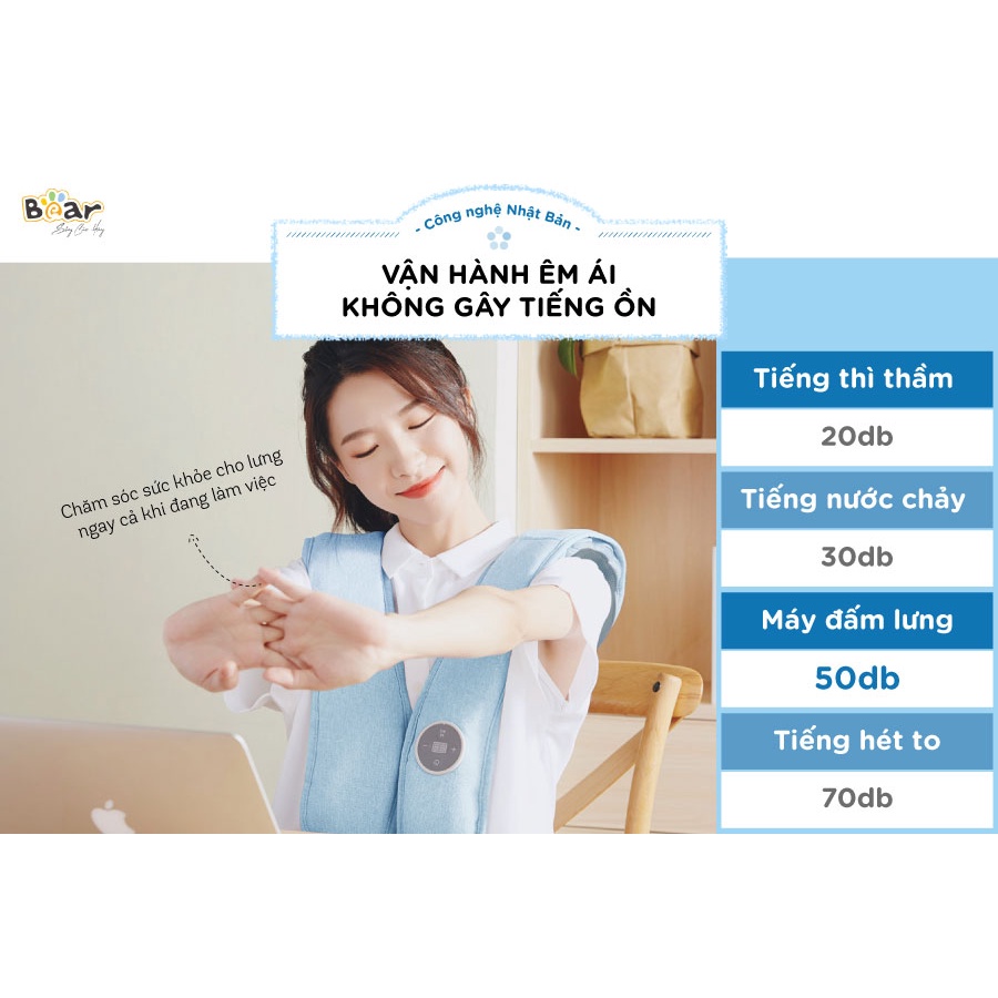 Hỏa Tốc Máy Massage Cổ Vai Gáy, Máy Đấm Lưng BEAR AMQ-A01X1 MA-B01V1 - Bảo