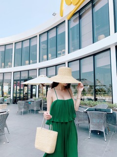 Jumsuit ống rộng 2 dây