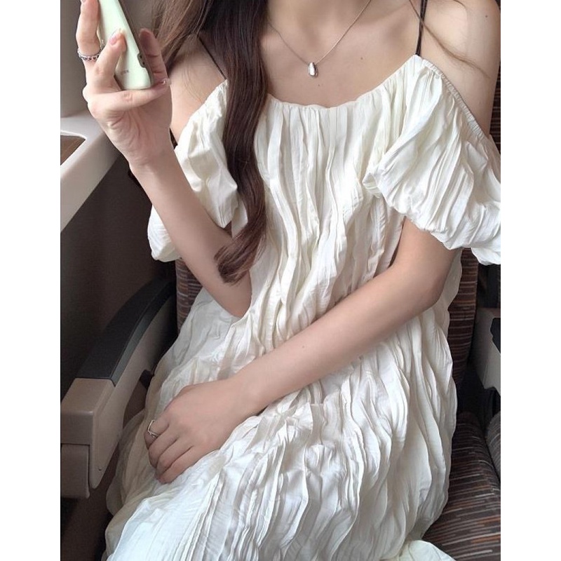 Đầm Maxi Sát Nách Xếp Ly Thời Trang Mùa Hè Xinh Xắn Cho Nữ