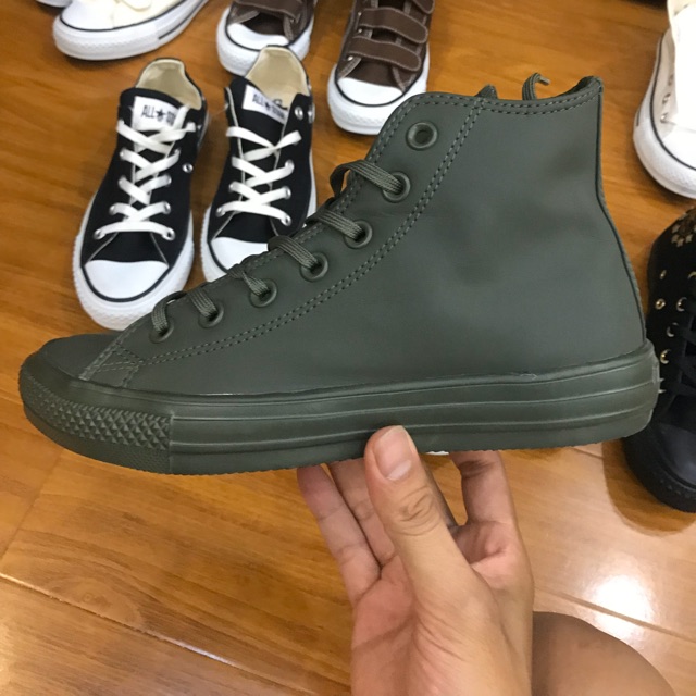 GIÀY xanh cao cổ da tổng hợp - mẫu giày CHỐNG NƯỚC SIÊU NHẸ (Synthêtic Light Leather)
