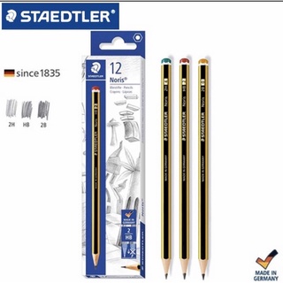 1 hộp bút chì STAEDTLER sọc vàng ĐỨC xịn 2B có 12 bút hàng chất lượng tốt