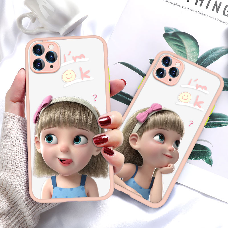 Thời Trang Ốp Điện Thoại Nhám Chống Sốc Bảo Vệ Camera Cho Iphone 11 Pro Max 12 Pro Max X Xs Max Xr 6 8 7 Plus Se 12mini