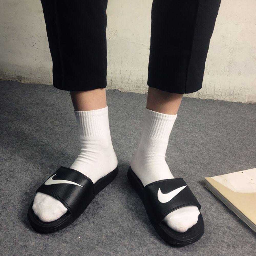 Dép Đi Trong Nhà Tắm Đế Bằng Hở Ngón Chống Trượt In Chữ Dễ Thương Cho Nam Và Nữ