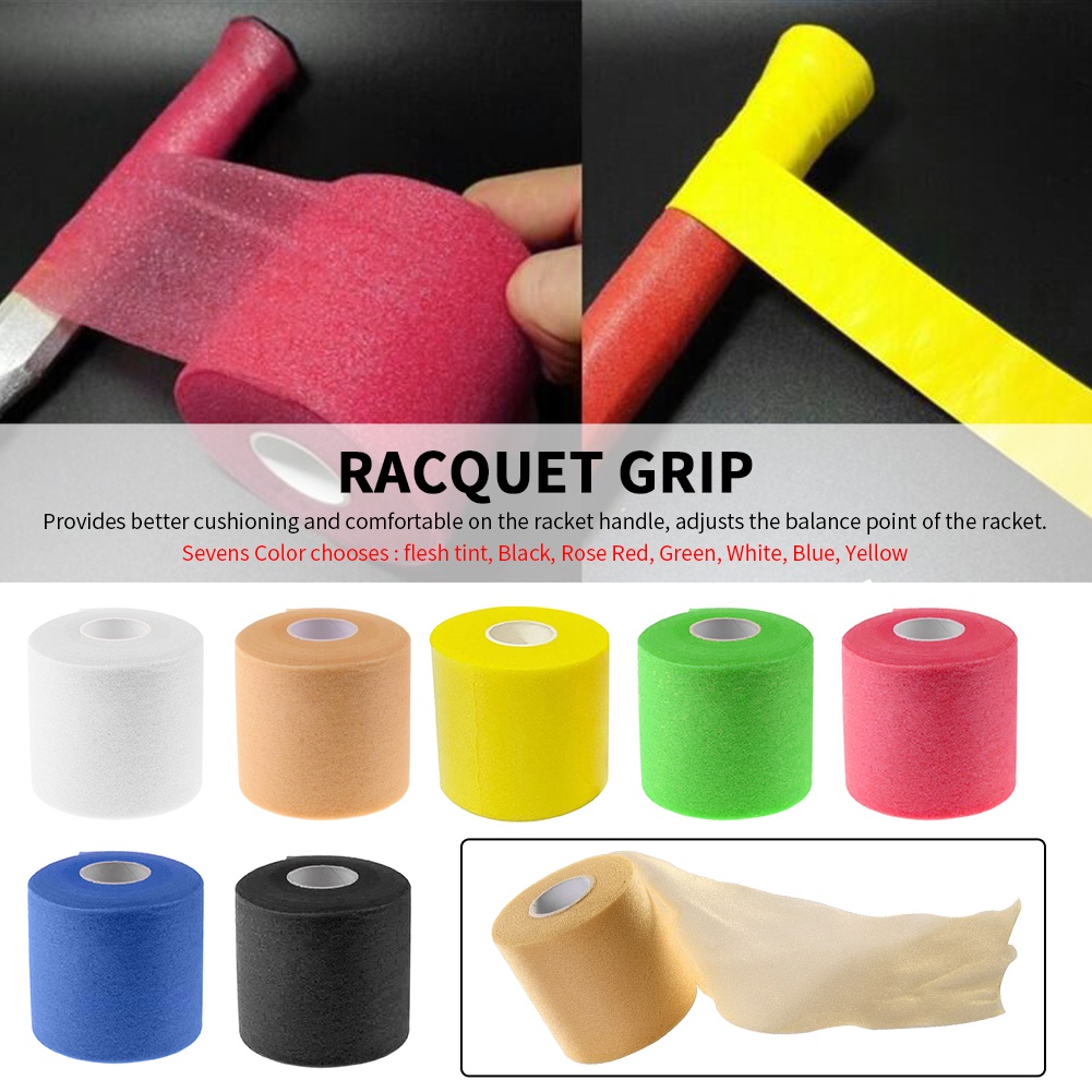 Băng quấn bằng xốp pu bọc tay cầm vợt cầu lông / tennis chống mòn 27mx7cm