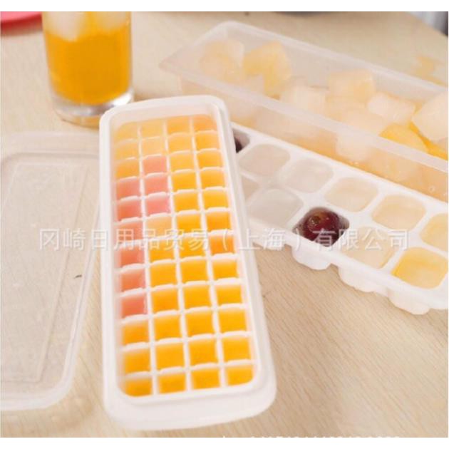 [Có Nắp Đậy] Khay Trữ Đông Đồ Ăn Dặm, Đựng Đá Có Nắp 8,12,48 Ngăn ICE TRAY INOMATA