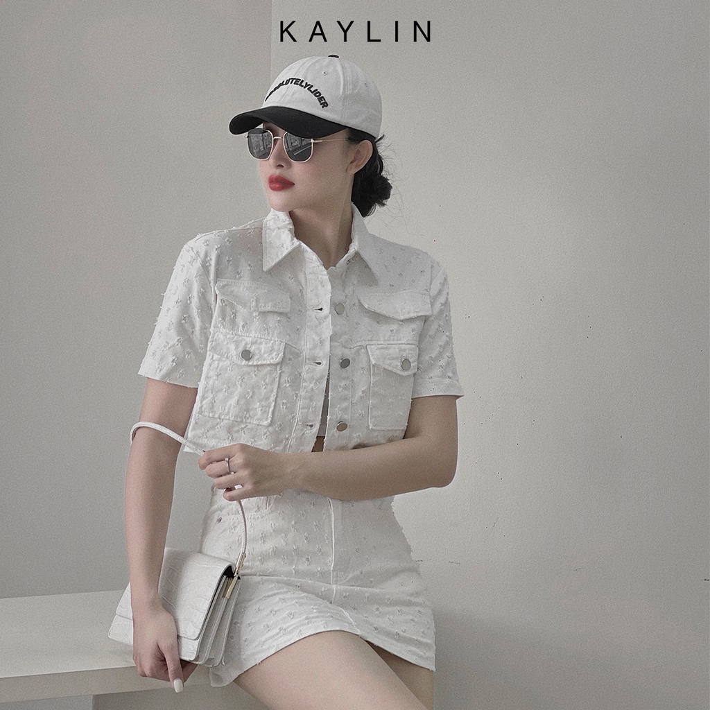 Set bộ áo và váy jean xù phong cách KAYLIN - N1745