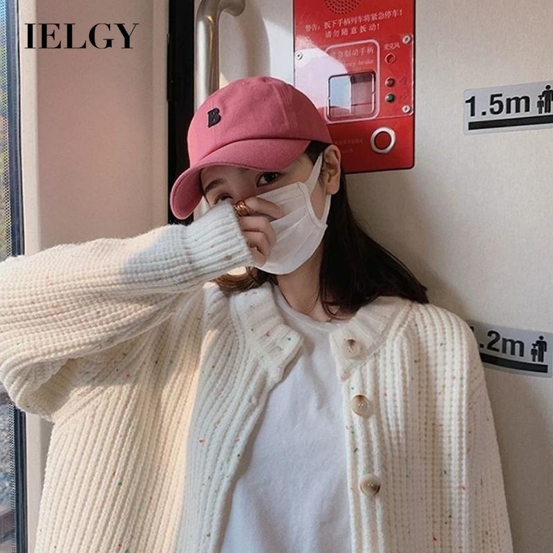 Áo khoác sweater IELGY cổ tròn dáng rộng nhiều màu phong cách mùa thu cho nữ