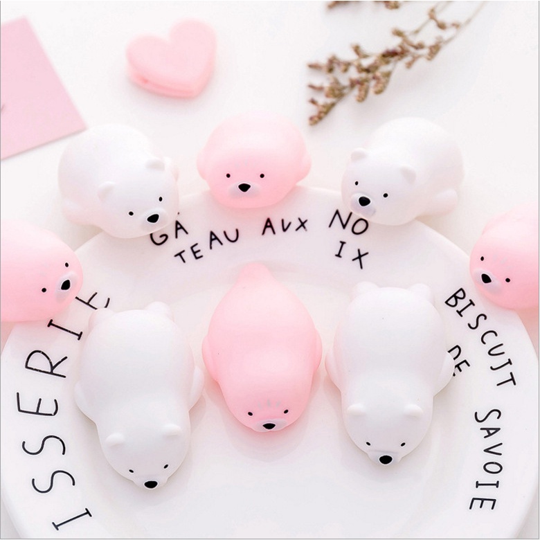 Đồ Chơi Bóp Phát Ra Âm Thanh Hình Gấu Trắng Ttd267 Dễ Thương