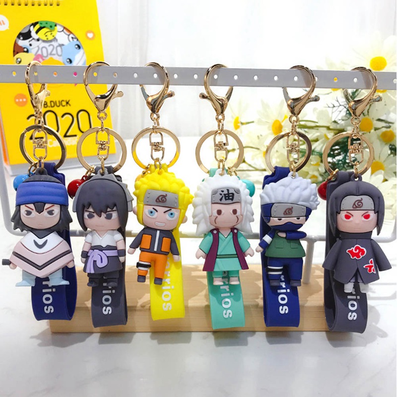 Móc chìa khóa mặt anime Naruto Kakashi Sasuke Golddream1 U1315t1 bắt mắt