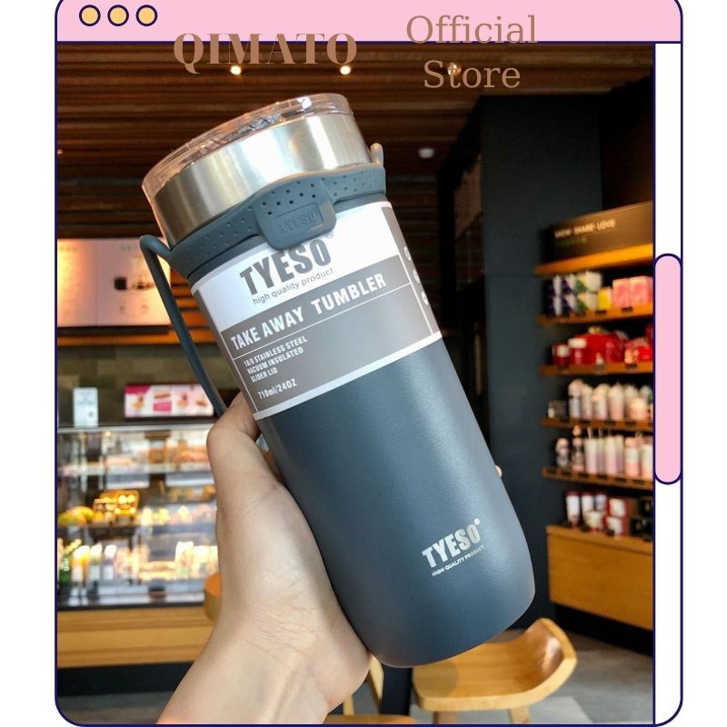 Ly giữ nhiệt đa năng T.Y.E.S.O có tay xách tiện lợi QIMATO