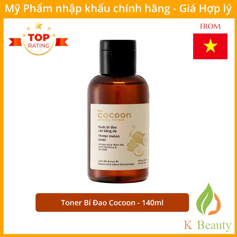 Nước bí đao cân bằng da Cocoon -  Cocoon Winter melon toner - Hàng Việt Nam Chính Hãng - 140ml