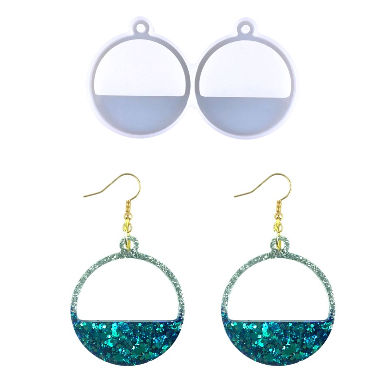 Khuôn Silicone Hình Tròn Làm Mặt Vòng cổ / Bông Tai