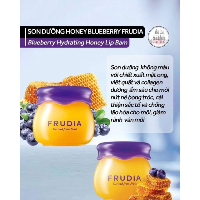 Son dưỡng mật ong việt quất FRUDIA BLUEBERRY HYDRATING HONEY LIP BALM