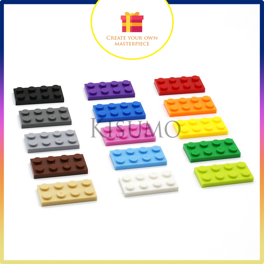 Đồ chơi giáo dục lắp ráp   logo moc combo 20 gạch dẹt 2x4 b17 3020
