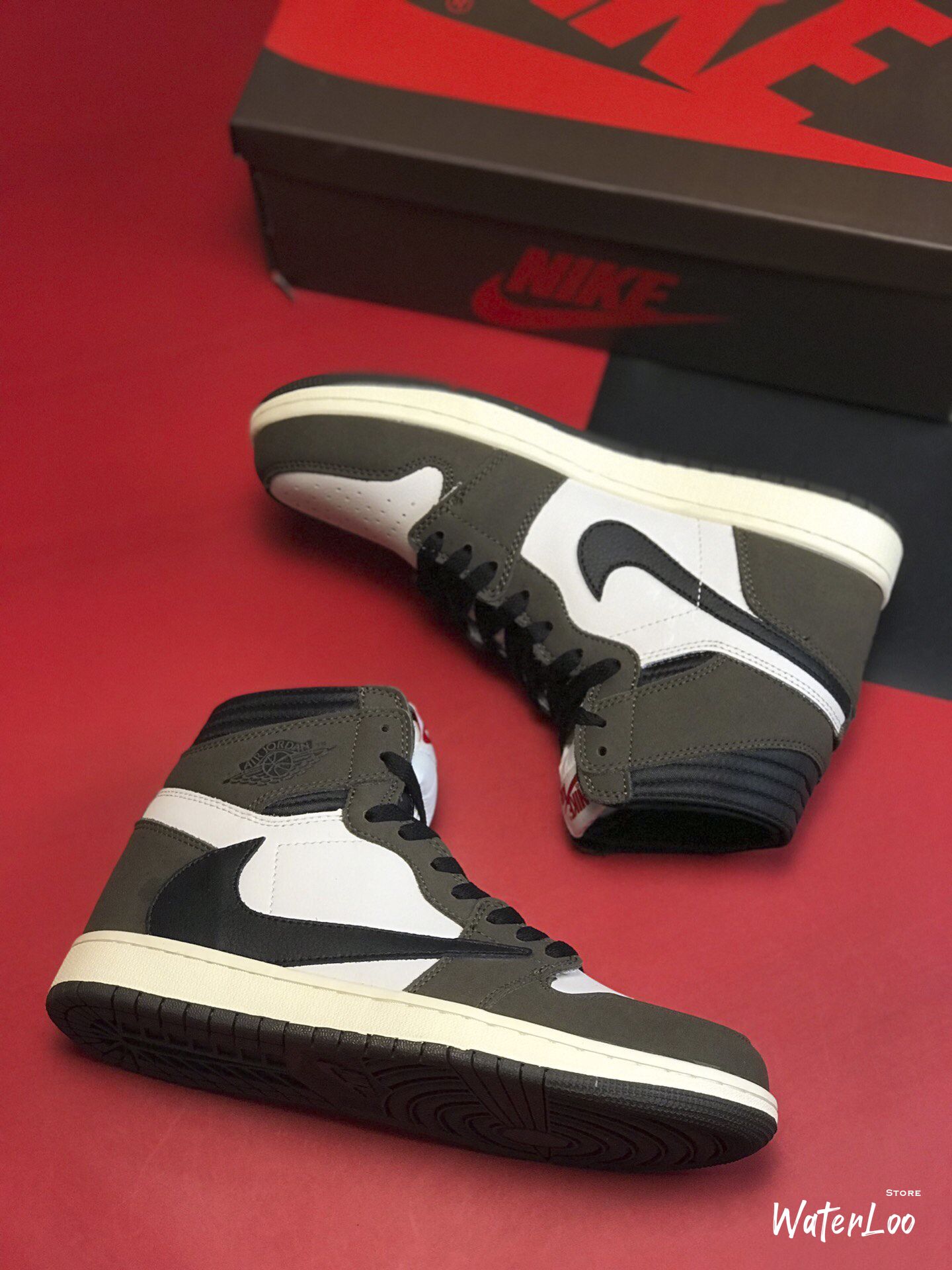 [FREESHIP+HỘP+QUÀ] Giày Thể Thao Sneakers Sneakers AIR JORDAN 1 Retro High Travis Scott Xám nâu