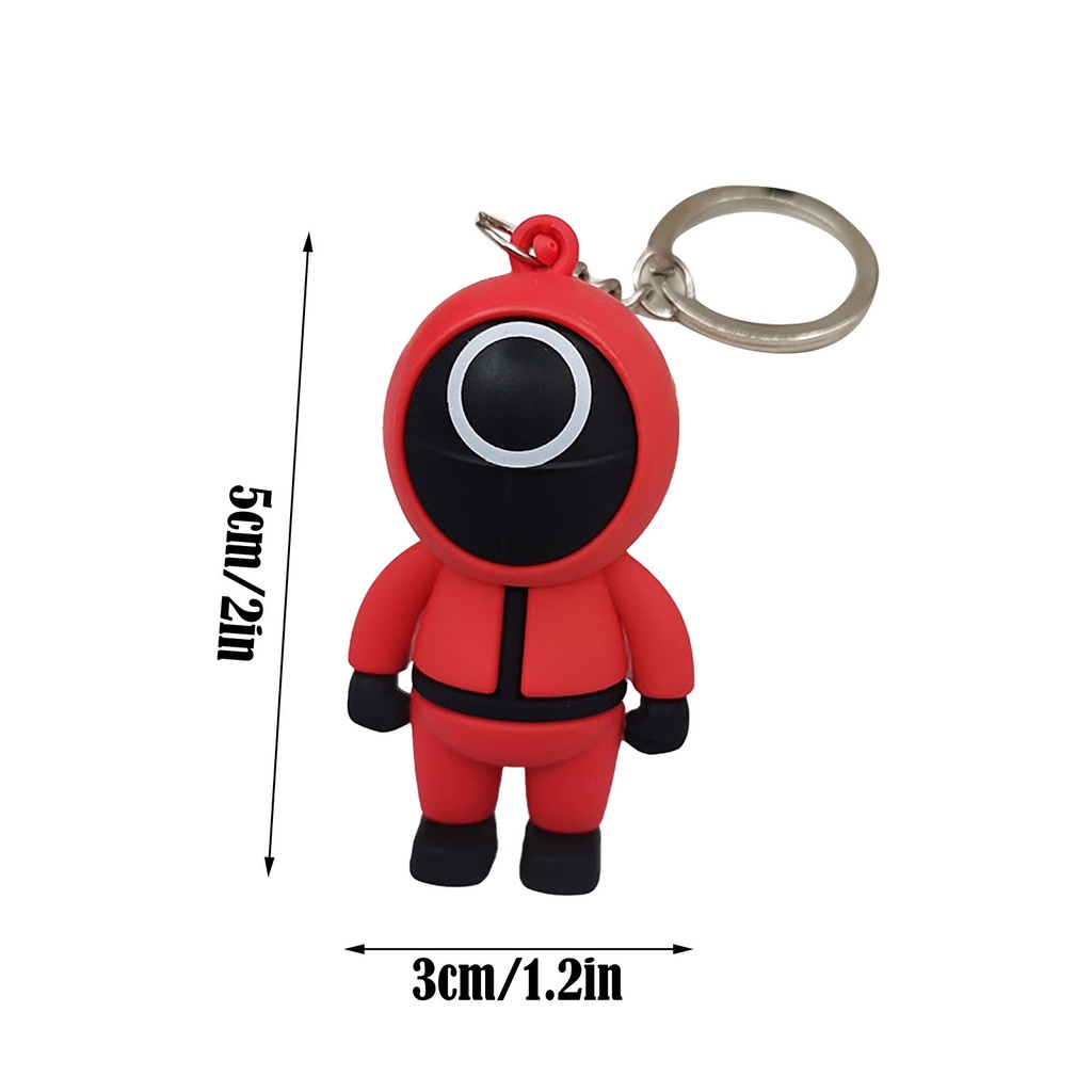 Móc khóa nhân vật Squid game hot trend chất liệu silicone cao cấp