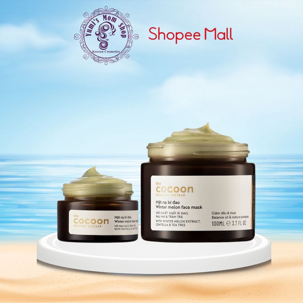 Mặt nạ bí đao Cocoon giảm dầu mụn Winter Melon Face Mask 30ml