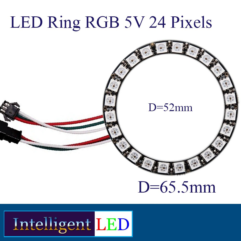 Đèn Led Rgb 5v 24 Pixels Hỗ Trợ Arduino