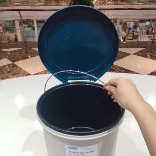 Thùng rác đạp chân nắp tròn inochi, thùng đựng rác văn phòng cao cấp loại 6l - 12l