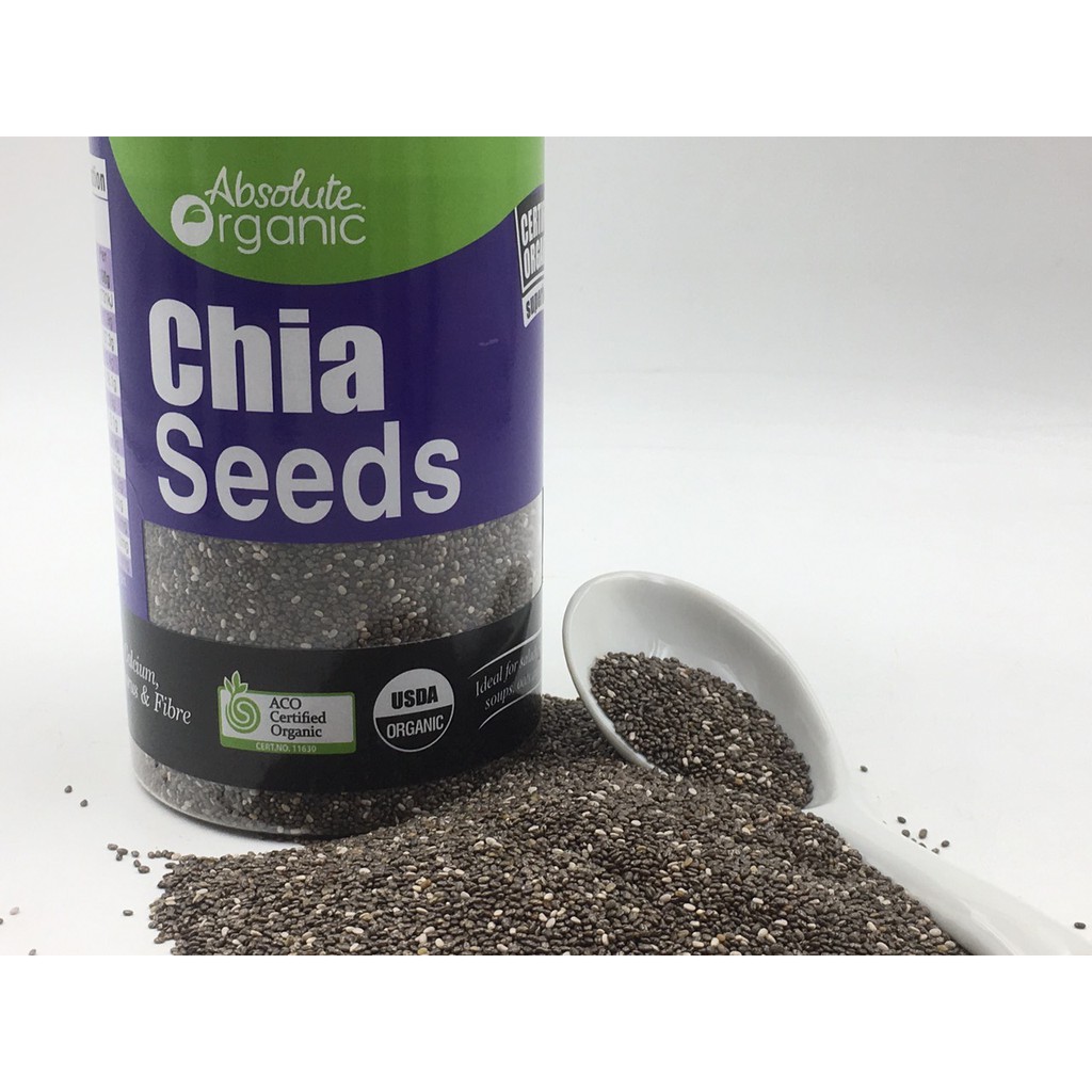 Hạt chia đen Organic , Hiệu Absolute của Úc. Khối lượng 500gr.