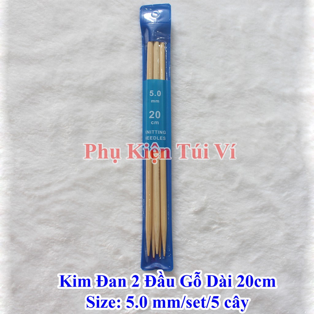 Kim đan 2 đầu gỗ dài 20cm (25k/set/5 cây/1size)