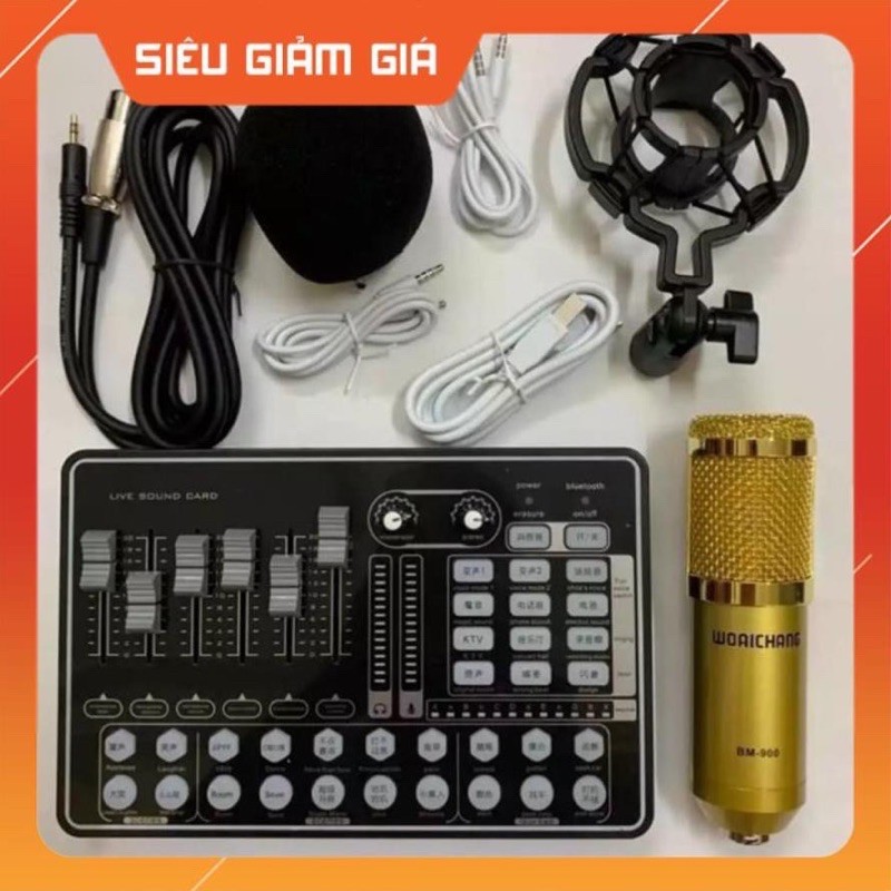 Combo thu âm livestream H9 Auto Turn và Mic Bm900 chuyên nghiệp