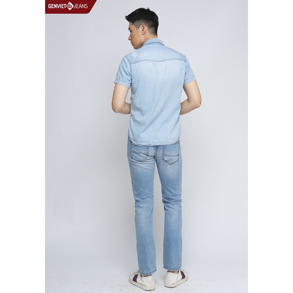  X1103J722 - Quần Dài GENVIET Jeans Nam Phối Xước | BigBuy360 - bigbuy360.vn