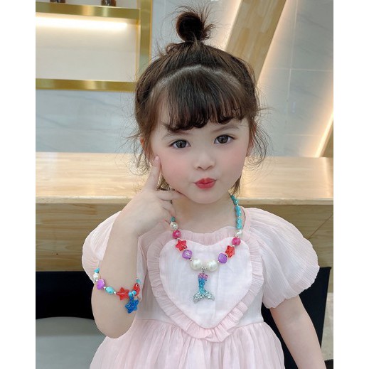 Bộ Trang Sức Hình Công Chúa Băng Giá Xinh Xắn Cho Bé Gái