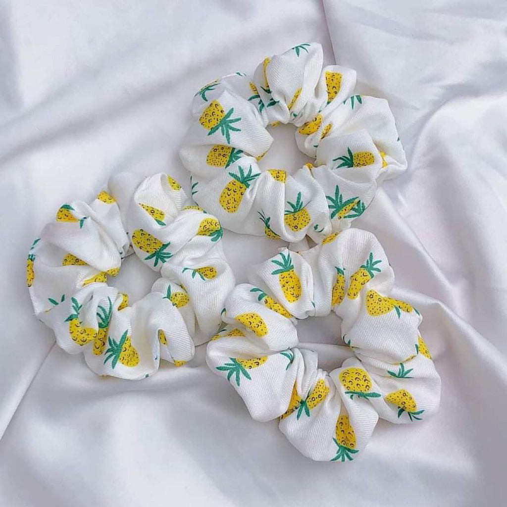 Dây Buộc Tóc Vải Scrunchies Cute Giao Mẫu Ngẫu Nhiên