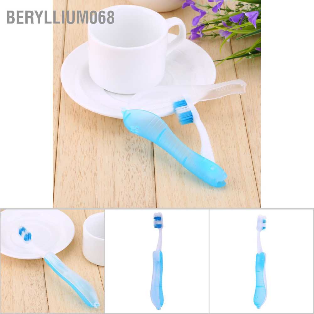 Bàn chải cầm tay nhỏ gọn có thể gập lại mang đi du lịch/ cắm trại/ đi bộ đường dài ngoài trời tiện dụng